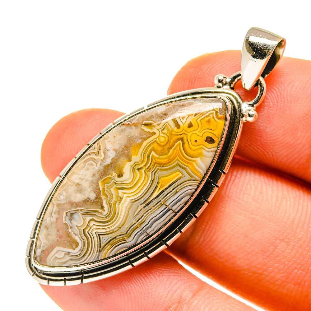 Laguna Lace Agate Pendants handcrafted by Ana Silver Co - PD760389
