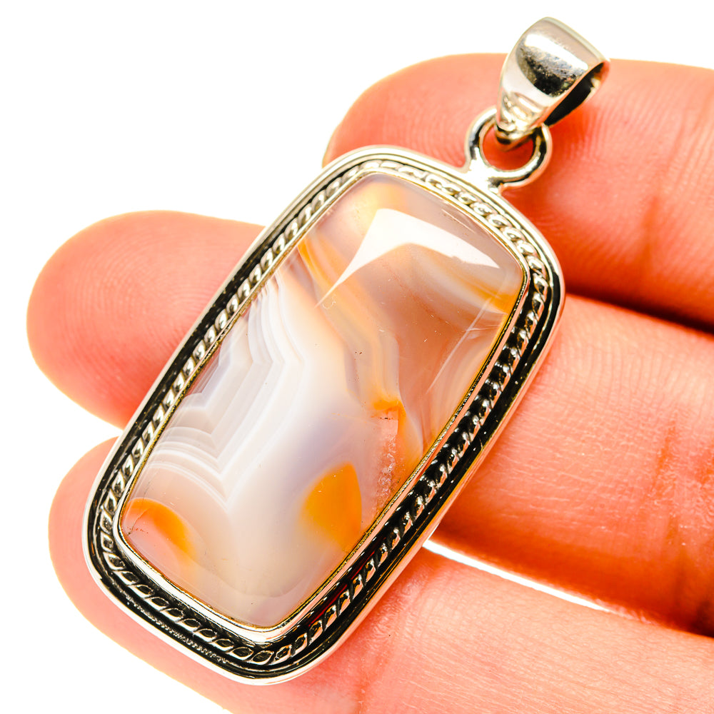 Botswana Agate Pendants handcrafted by Ana Silver Co - PD760407