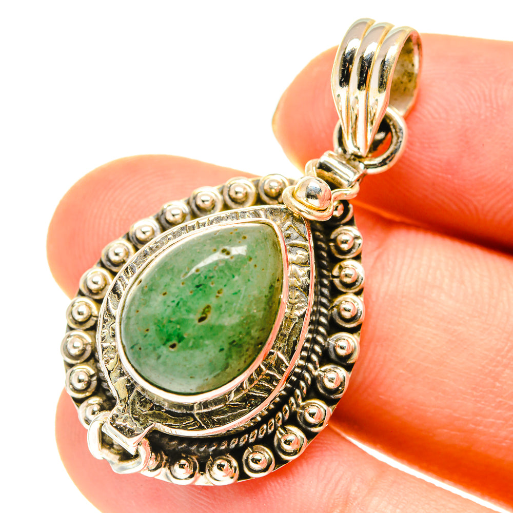 Green Aventurine Pendants handcrafted by Ana Silver Co - PD760410