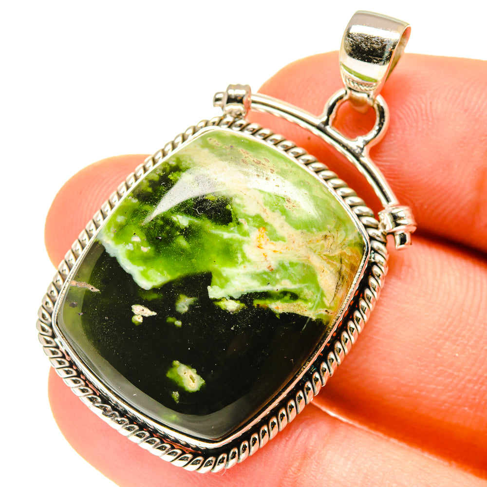 Australian Green Opal Pendants handcrafted by Ana Silver Co - PD760422