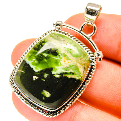 Australian Green Opal Pendants handcrafted by Ana Silver Co - PD760422