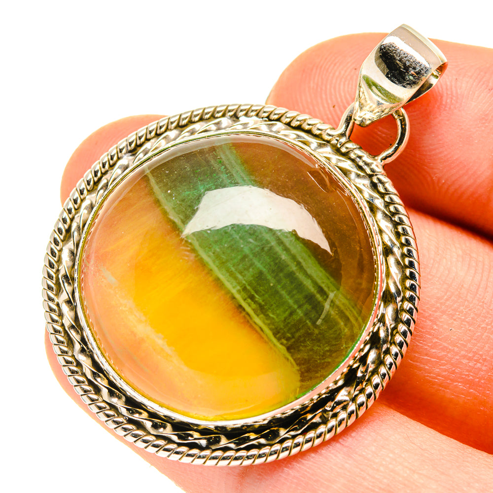 Green Fluorite Pendants handcrafted by Ana Silver Co - PD760423