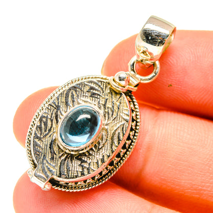 Blue Fluorite Pendants handcrafted by Ana Silver Co - PD760426