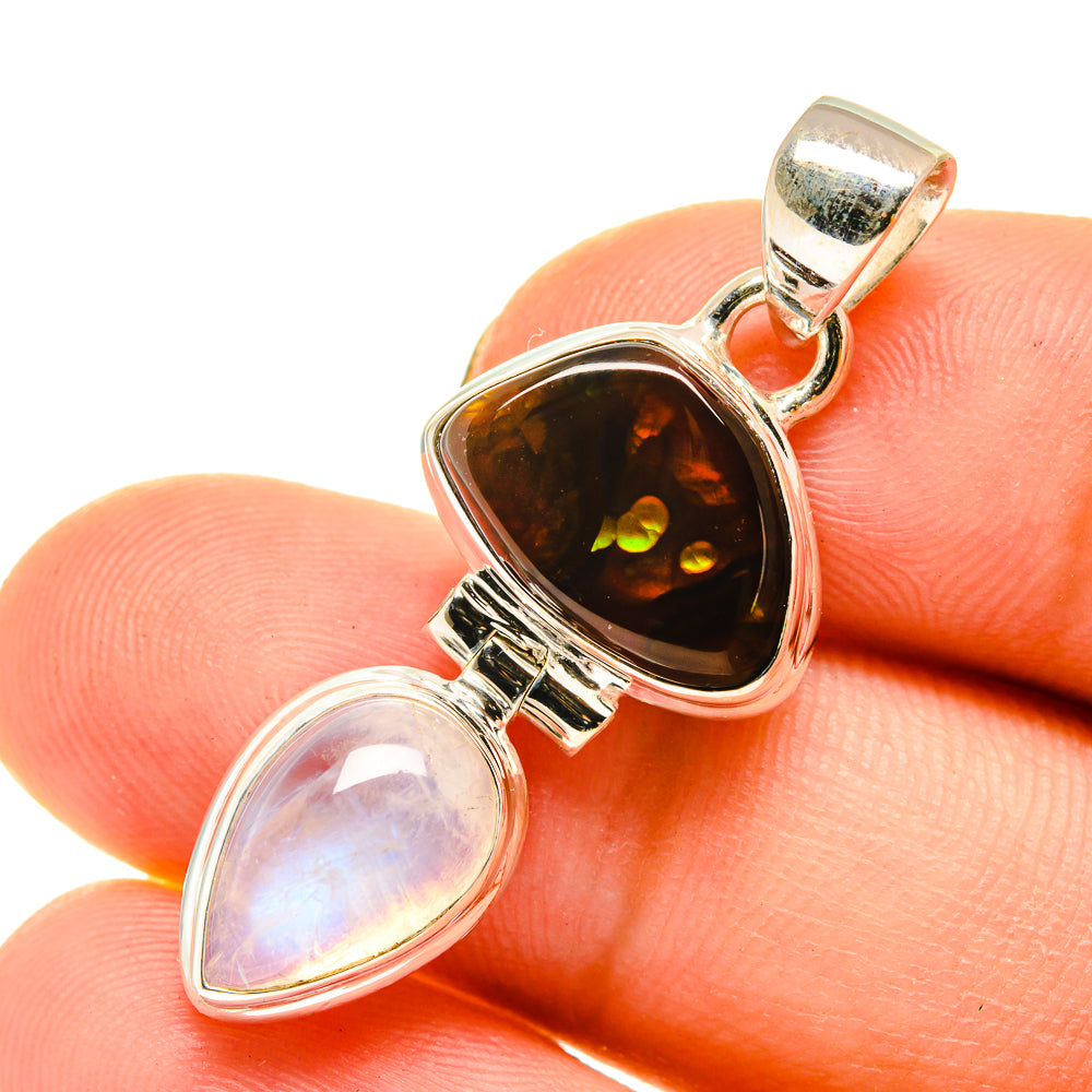 Mexican Fire Agate Pendants handcrafted by Ana Silver Co - PD760453