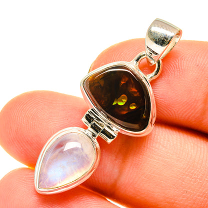 Mexican Fire Agate Pendants handcrafted by Ana Silver Co - PD760453