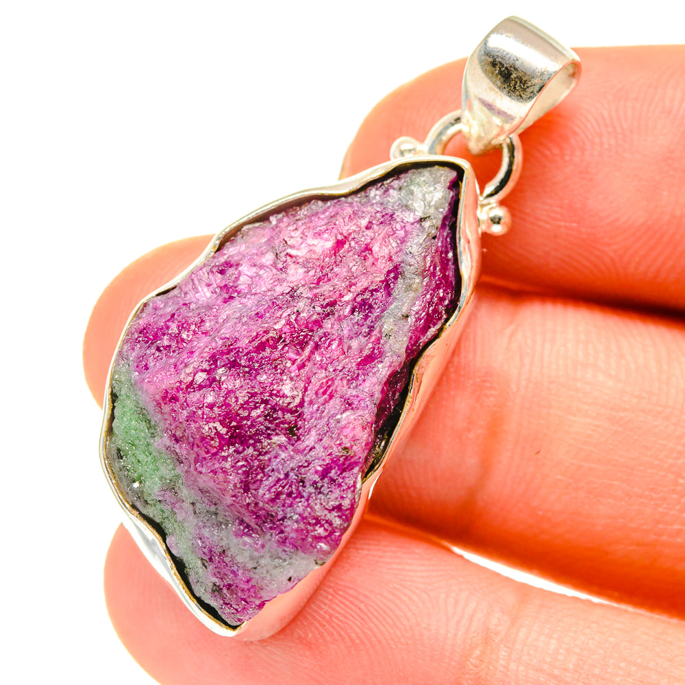 Ruby Zoisite Pendants handcrafted by Ana Silver Co - PD760466