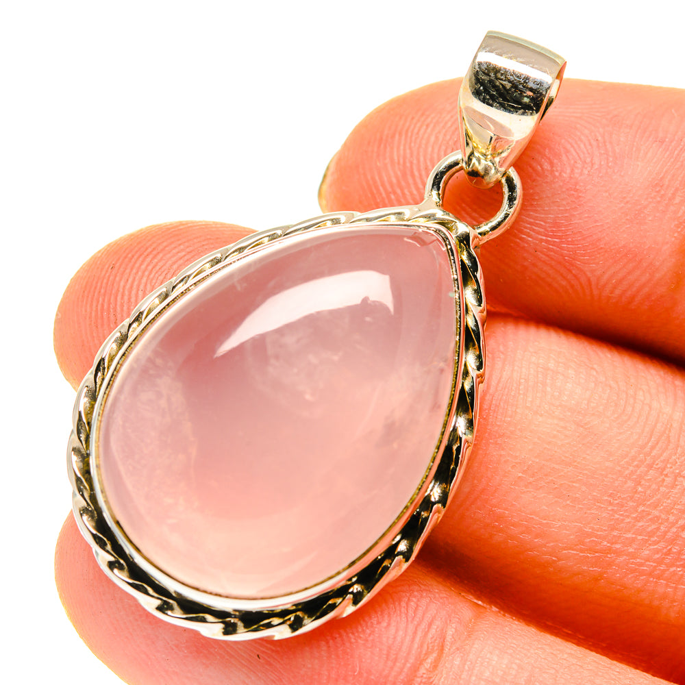Rose Quartz Pendants handcrafted by Ana Silver Co - PD760471
