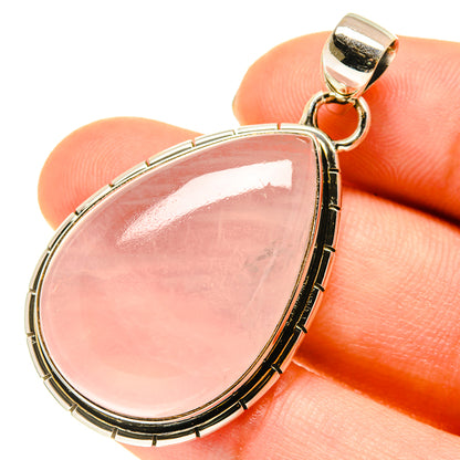 Rose Quartz Pendants handcrafted by Ana Silver Co - PD760483