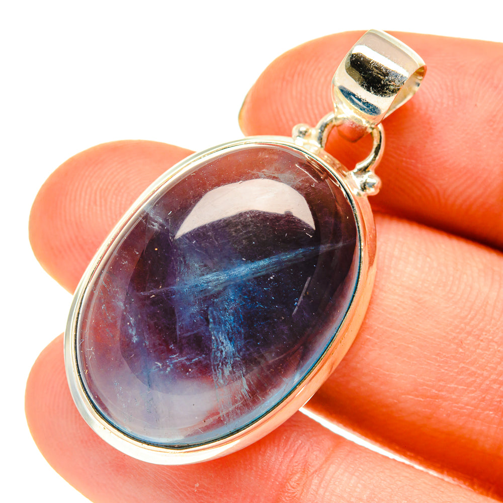 Blue Fluorite Pendants handcrafted by Ana Silver Co - PD760492
