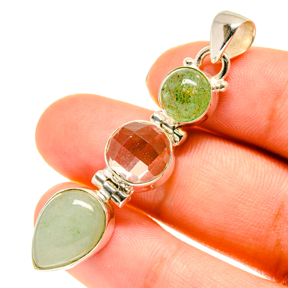 Prehnite Pendants handcrafted by Ana Silver Co - PD760495