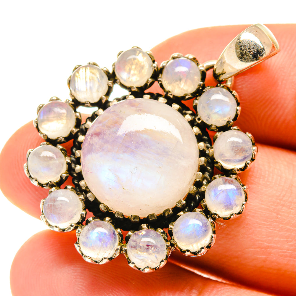 Rainbow Moonstone Pendants handcrafted by Ana Silver Co - PD760501