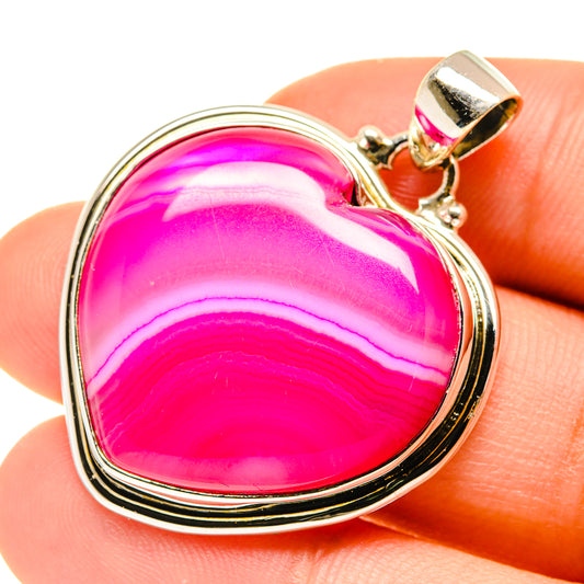 Pink Botswana Agate Pendants handcrafted by Ana Silver Co - PD760505