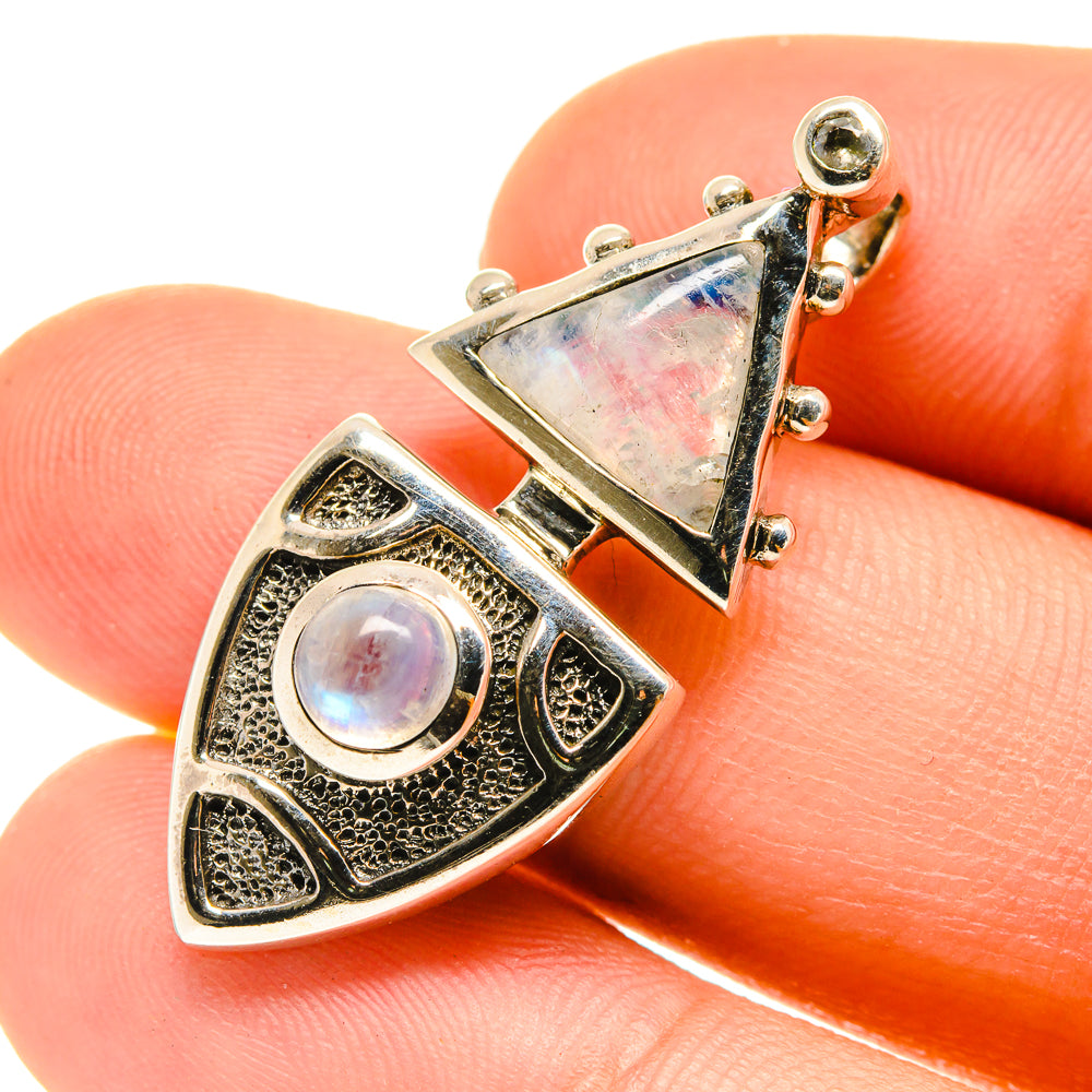 Rainbow Moonstone Pendants handcrafted by Ana Silver Co - PD760518