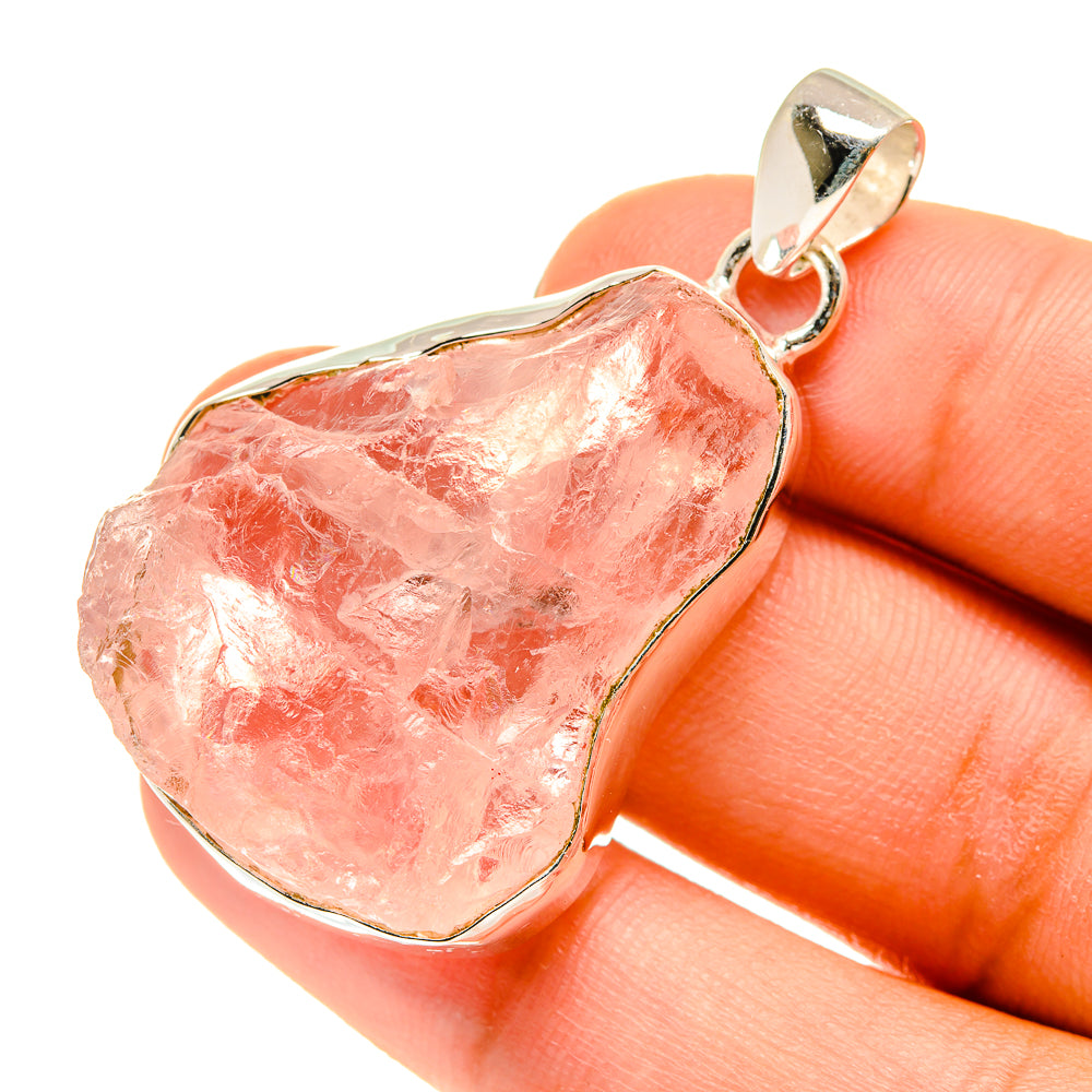 Rose Quartz Pendants handcrafted by Ana Silver Co - PD760530