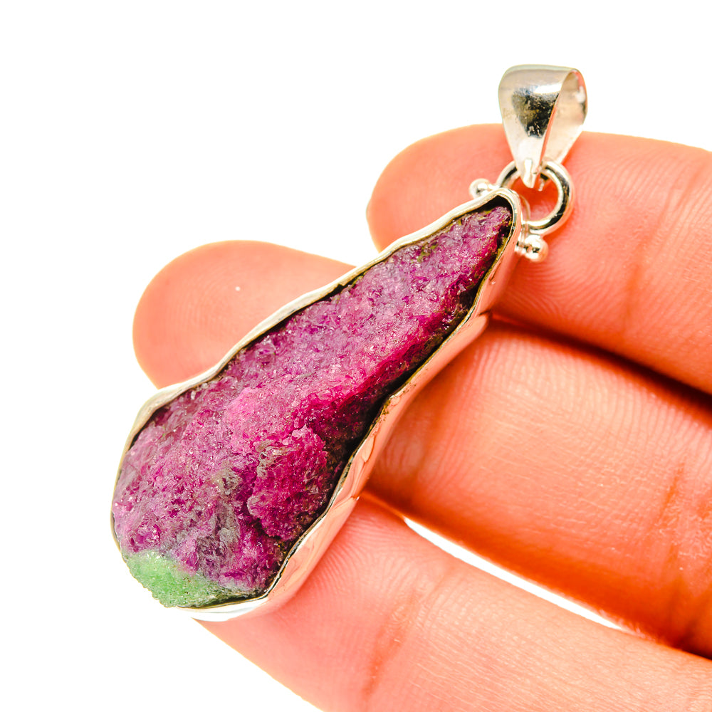 Ruby Zoisite Pendants handcrafted by Ana Silver Co - PD760532
