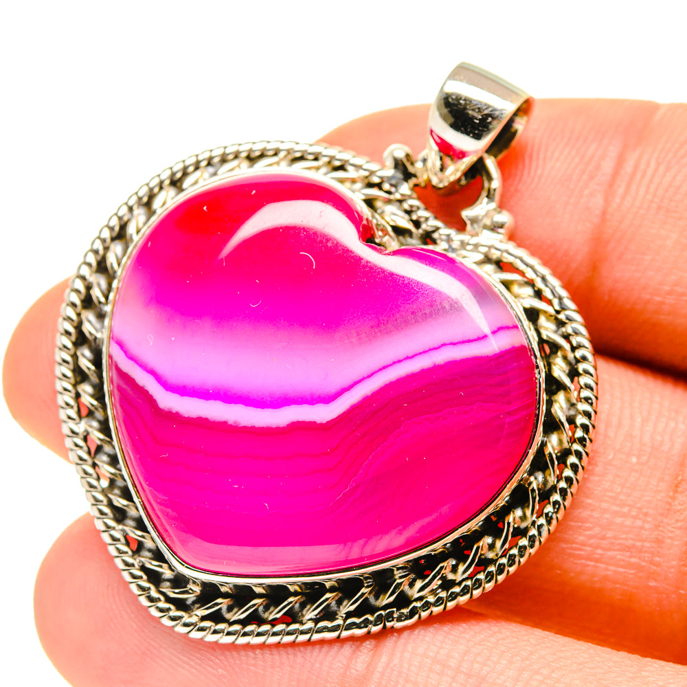 Pink Botswana Agate Pendants handcrafted by Ana Silver Co - PD760552
