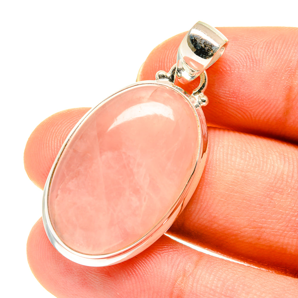 Rose Quartz Pendants handcrafted by Ana Silver Co - PD760557