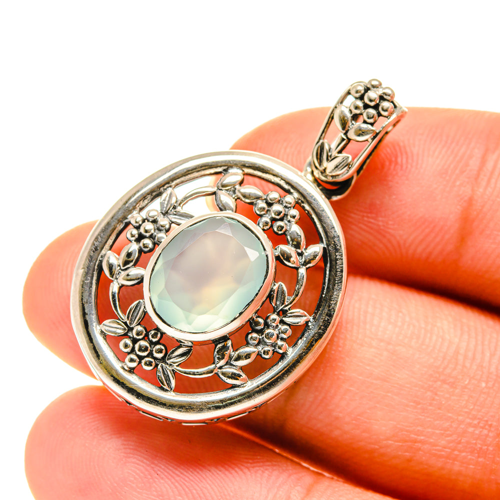 Aqua Chalcedony Pendants handcrafted by Ana Silver Co - PD760561