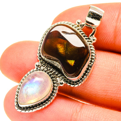 Mexican Fire Agate Pendants handcrafted by Ana Silver Co - PD760580