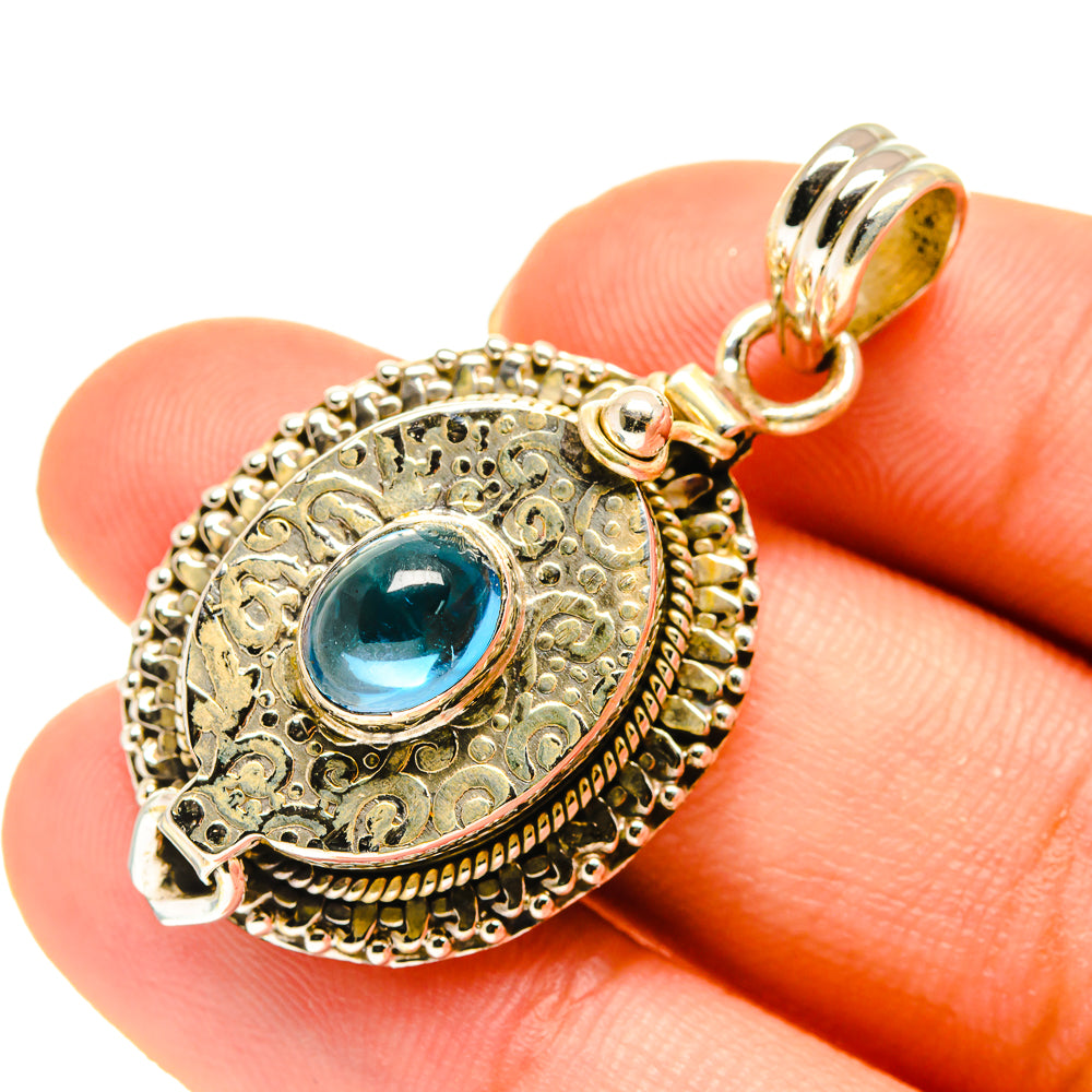Blue Fluorite Pendants handcrafted by Ana Silver Co - PD760583