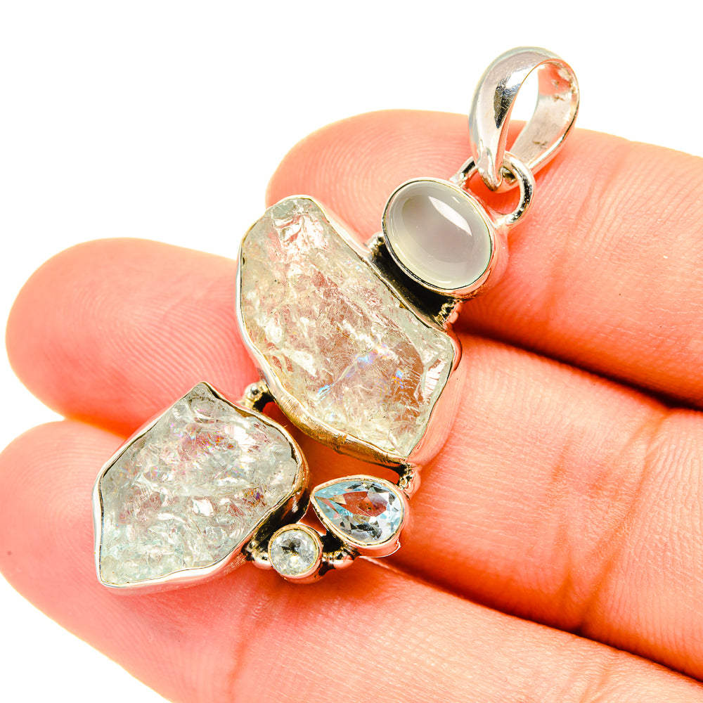 Aquamarine Pendants handcrafted by Ana Silver Co - PD7606
