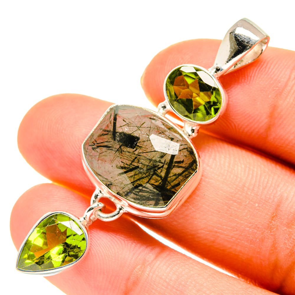 Tourmalinated Quartz Pendants handcrafted by Ana Silver Co - PD760611
