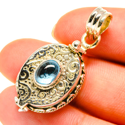 Blue Fluorite Pendants handcrafted by Ana Silver Co - PD760614