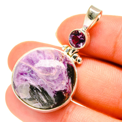Charoite Pendants handcrafted by Ana Silver Co - PD760618