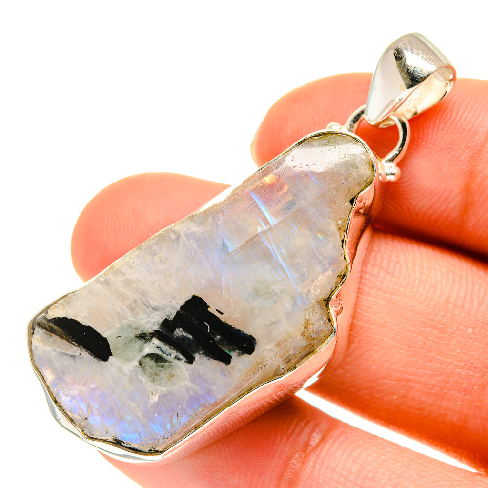 Rainbow Moonstone Pendants handcrafted by Ana Silver Co - PD760622