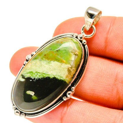 Australian Green Opal Pendants handcrafted by Ana Silver Co - PD760631