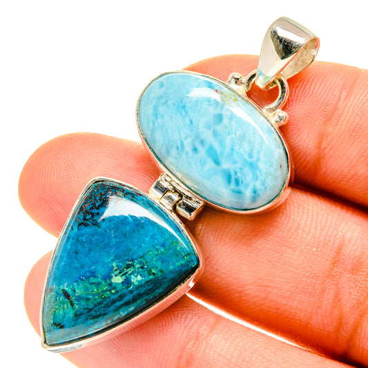Chrysocolla Pendants handcrafted by Ana Silver Co - PD760641