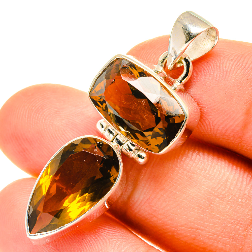Mandarin Citrine Pendants handcrafted by Ana Silver Co - PD760644
