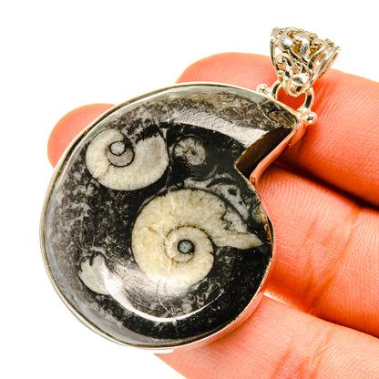 Orthoceras Fossil Pendants handcrafted by Ana Silver Co - PD760657