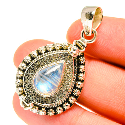 Rainbow Moonstone Pendants handcrafted by Ana Silver Co - PD760668