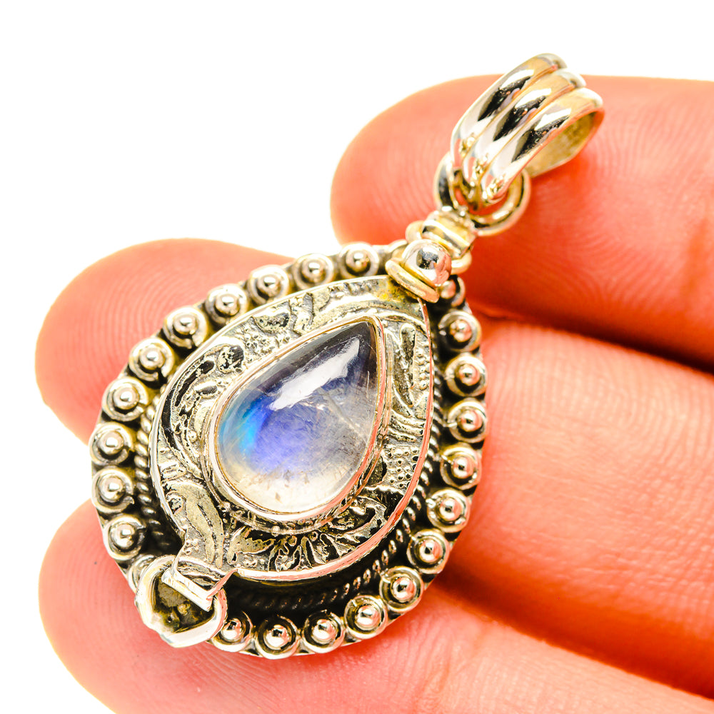 Rainbow Moonstone Pendants handcrafted by Ana Silver Co - PD760677