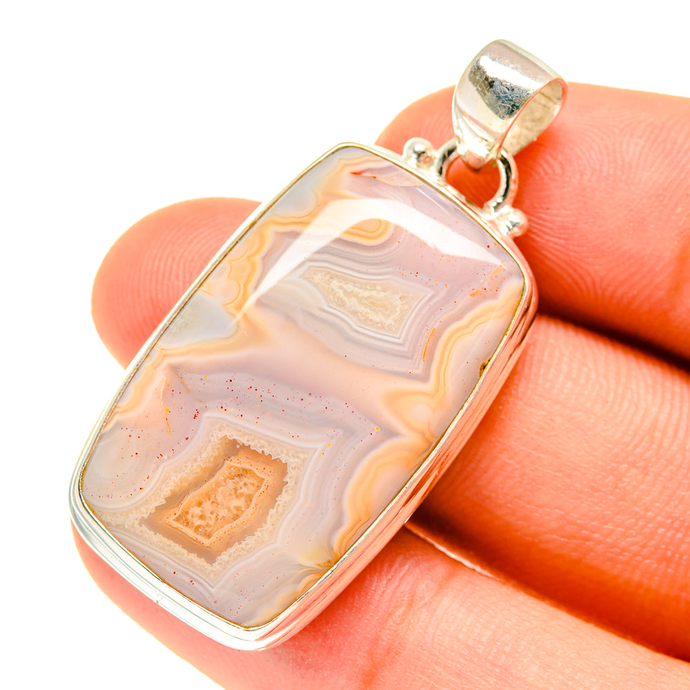 Botswana Agate Pendants handcrafted by Ana Silver Co - PD760689