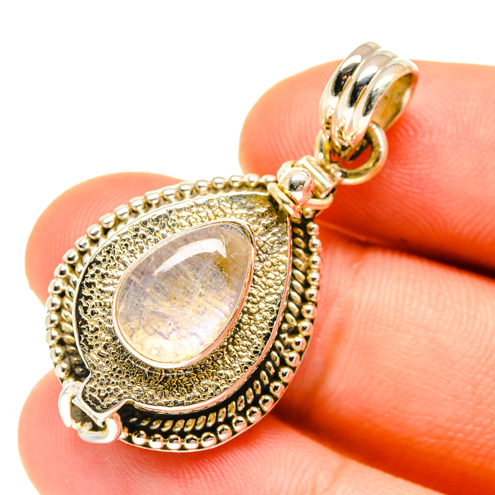 Rainbow Moonstone Pendants handcrafted by Ana Silver Co - PD760695