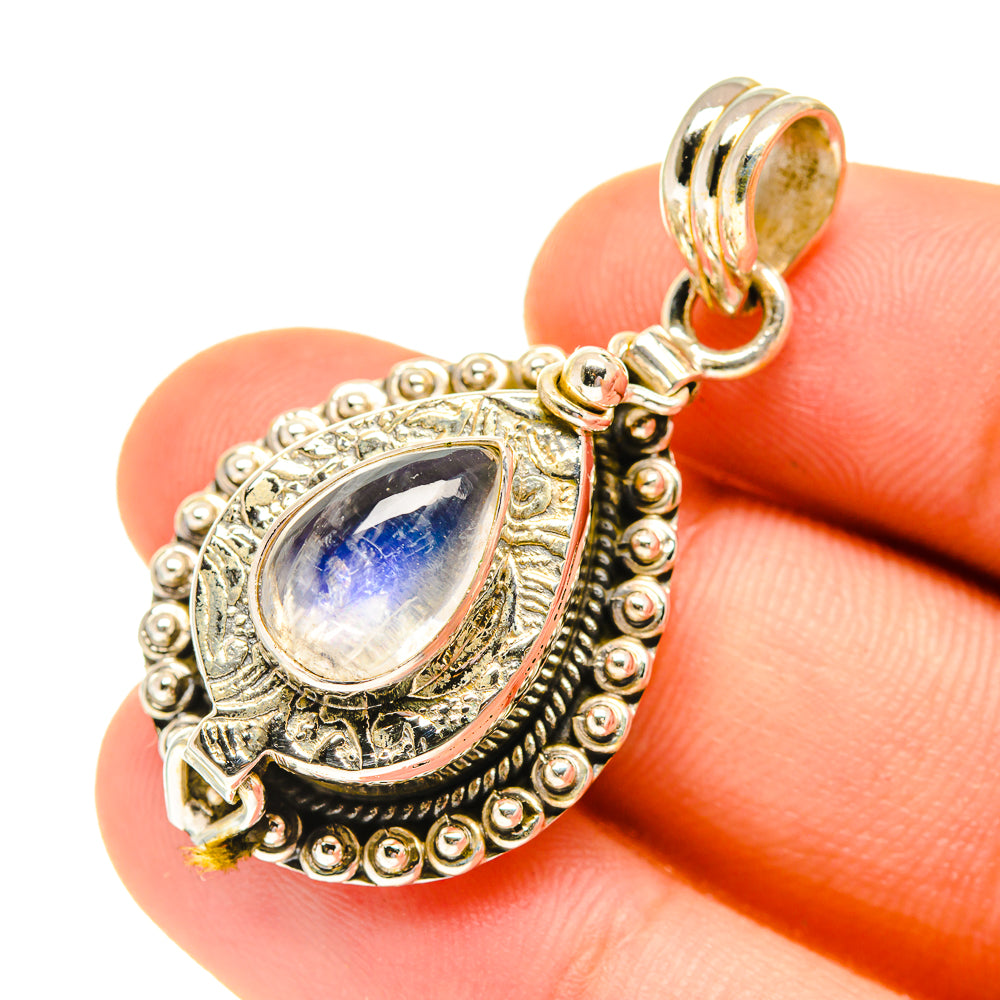 Rainbow Moonstone Pendants handcrafted by Ana Silver Co - PD760697