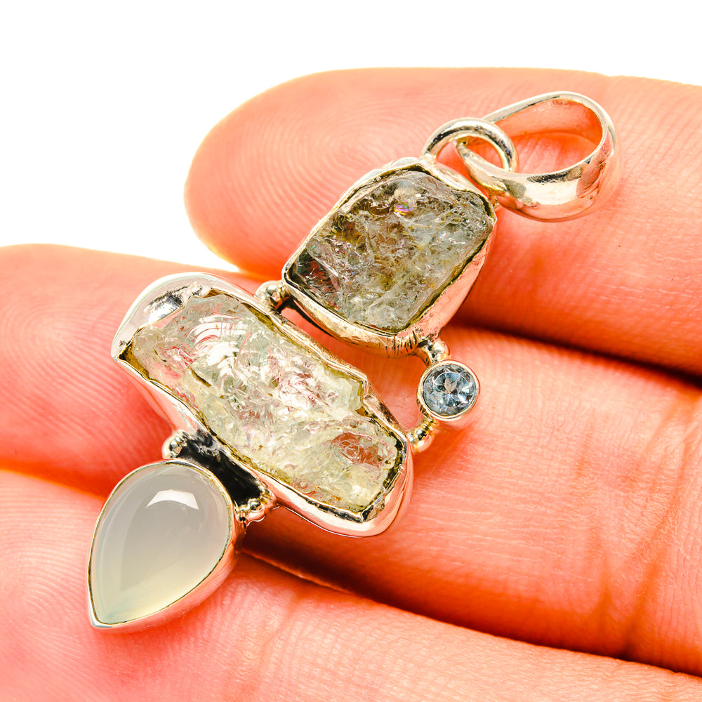 Aquamarine Pendants handcrafted by Ana Silver Co - PD7607
