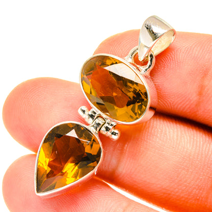 Mandarin Citrine Pendants handcrafted by Ana Silver Co - PD760733