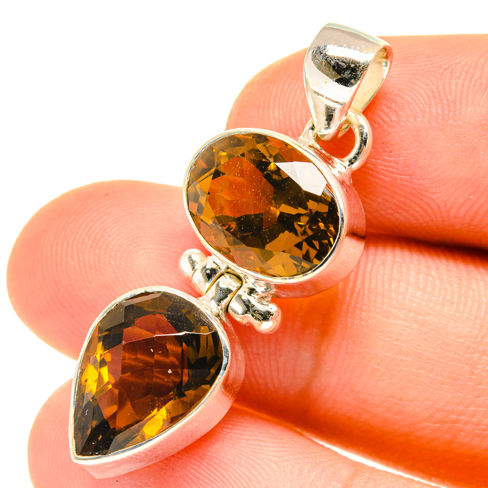 Mandarin Citrine Pendants handcrafted by Ana Silver Co - PD760743