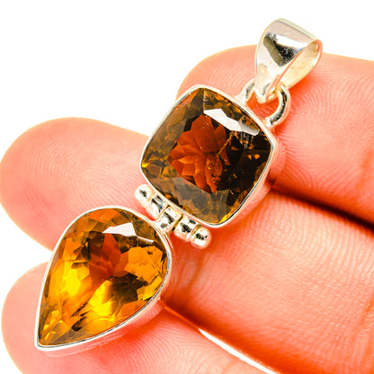 Mandarin Citrine Pendants handcrafted by Ana Silver Co - PD760751