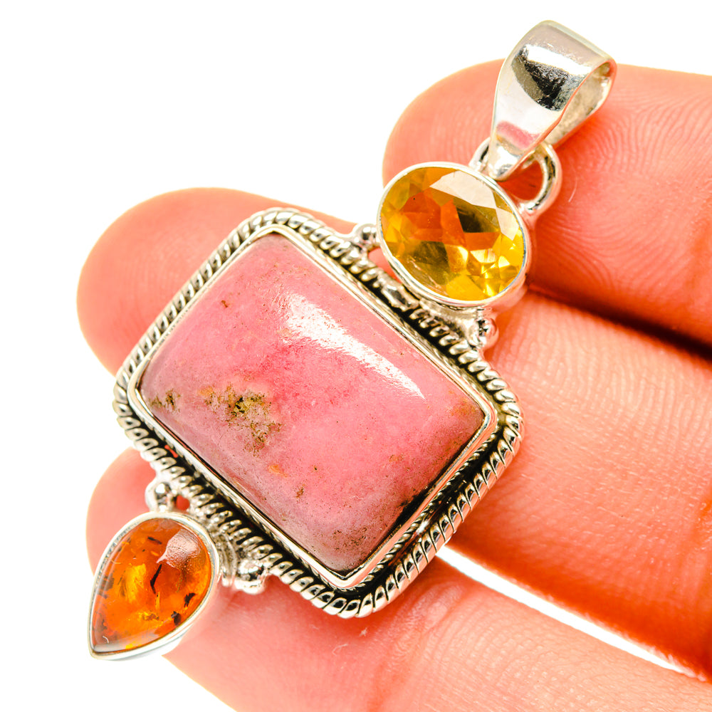 Rhodonite Pendants handcrafted by Ana Silver Co - PD760752
