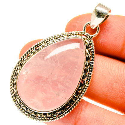 Rose Quartz Pendants handcrafted by Ana Silver Co - PD760763