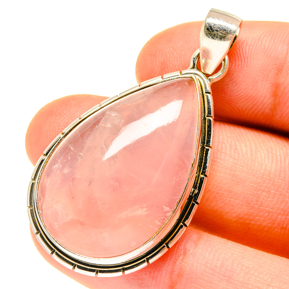 Rose Quartz Pendants handcrafted by Ana Silver Co - PD760764