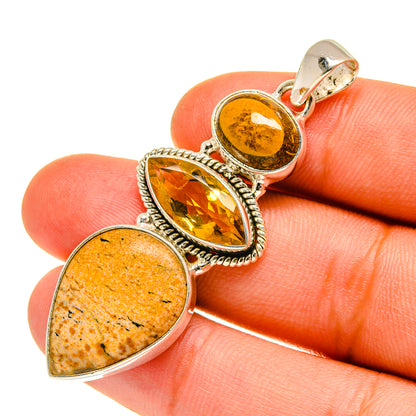 Ocean Jasper Pendants handcrafted by Ana Silver Co - PD760774