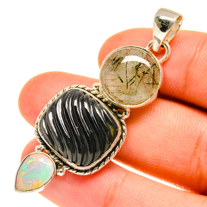 Black Onyx Pendants handcrafted by Ana Silver Co - PD760779