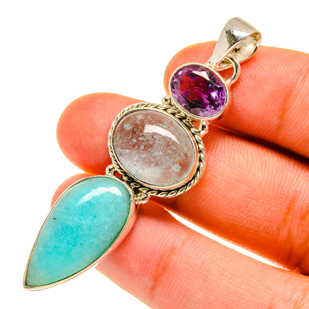 Peruvian Opal Pendants handcrafted by Ana Silver Co - PD760782