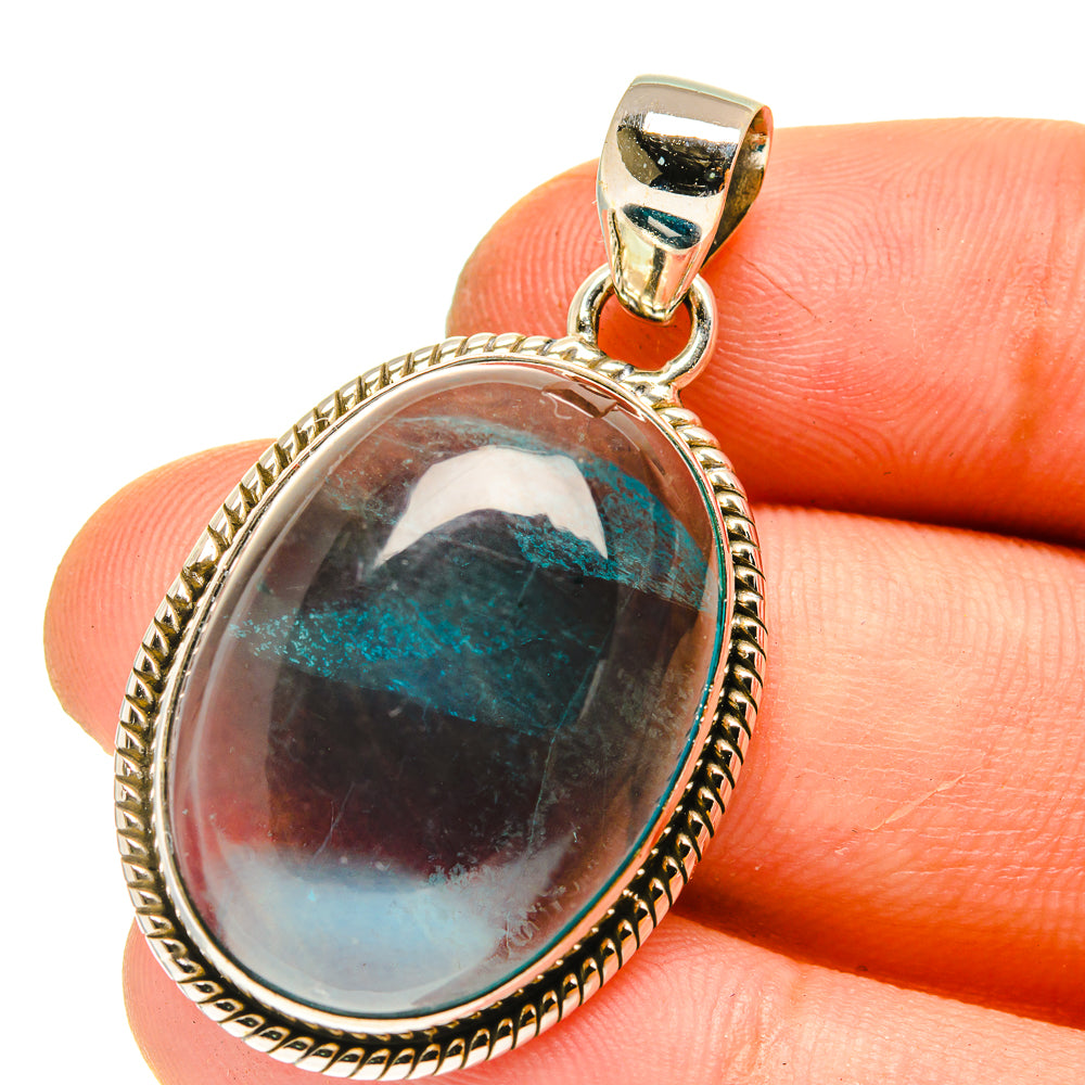 Blue Fluorite Pendants handcrafted by Ana Silver Co - PD760801