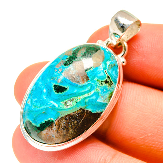 Chrysocolla Pendants handcrafted by Ana Silver Co - PD760805